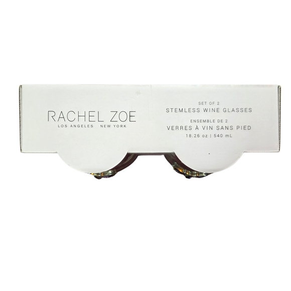 Rachel Zoe Wine Glass with Pink Floral Design - Picture 3 of 4